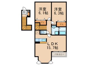 シャロ－ムＢの物件間取画像